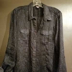 Eddie Bauer sheer blouse